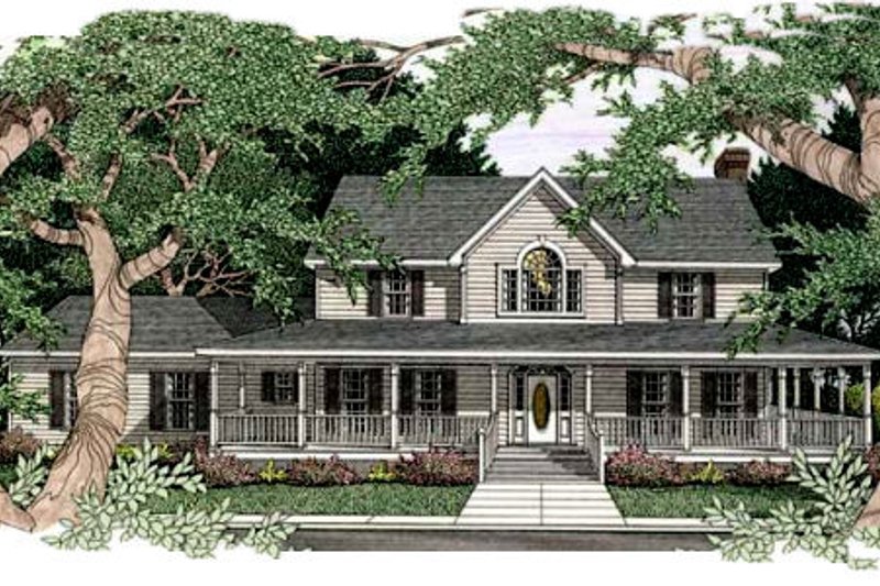 Dream House Plan - Country Exterior - Front Elevation Plan #406-167