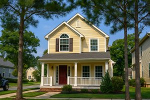 House Blueprint - Exterior - Front Elevation for Traditional House Plan #20-2621 - 3 bed, 2.5 bath