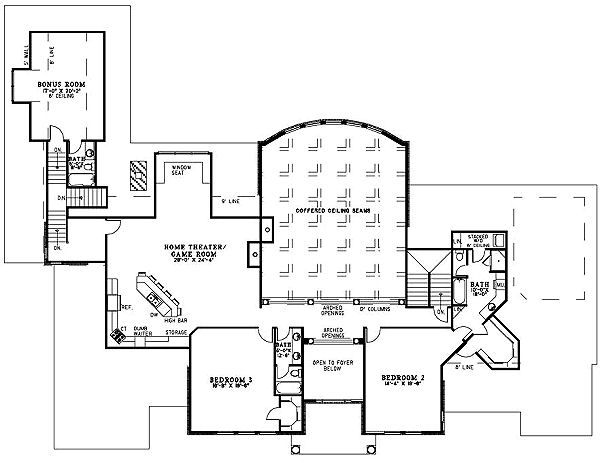 Home Plan - European Floor Plan - Upper Floor Plan #17-1177