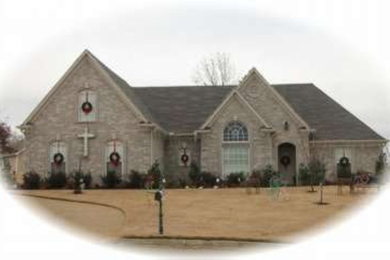 Exterior - Front Elevation 2 for European House Plan #81-891 - 3 bed, 2 bath