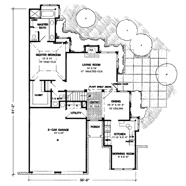 House Design - European Floor Plan - Main Floor Plan #410-329