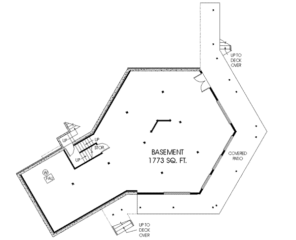 Dream House Plan - Modern Floor Plan - Lower Floor Plan #60-429