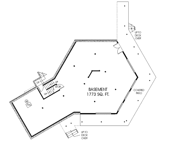Home Plan - Modern Floor Plan - Lower Floor Plan #60-429