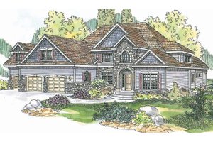 Country Exterior - Front Elevation Plan #124-555