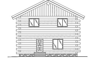 Log Exterior - Front Elevation Plan #117-588