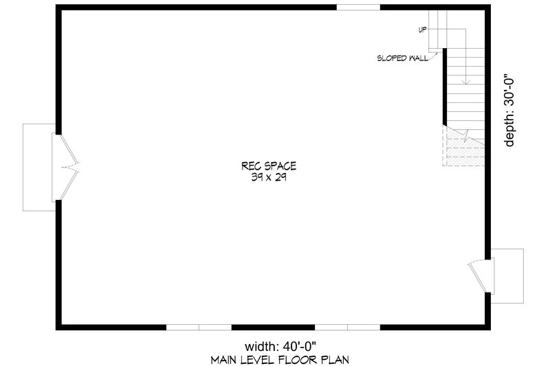 Home Plan - Floor Plan - Main Floor for Country House Plan #932-1047, 0 bath