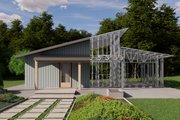 Modern Style House Plan - 0 Beds 1 Baths 624 Sq/Ft Plan #1106-167 Exterior 