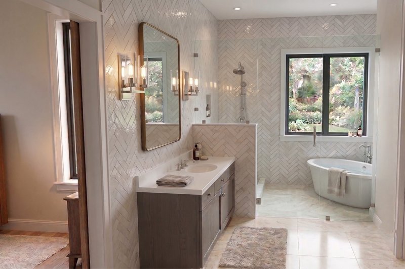 House Plan Design - Interior - Master Bathroom for Craftsman House Plan #1089-81 - 3 bed, 3.5 bath