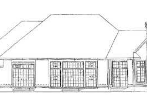 Exterior - Rear Elevation for Traditional House Plan #72-164 - 3 bed, 2.5 bath