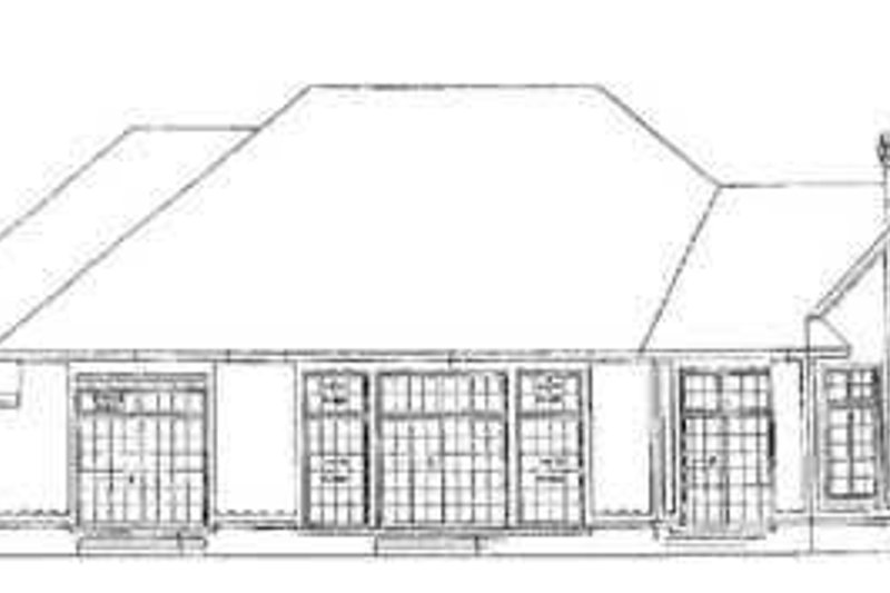Home Plan - Exterior - Rear Elevation for Traditional House Plan #72-164 - 3 bed, 2.5 bath