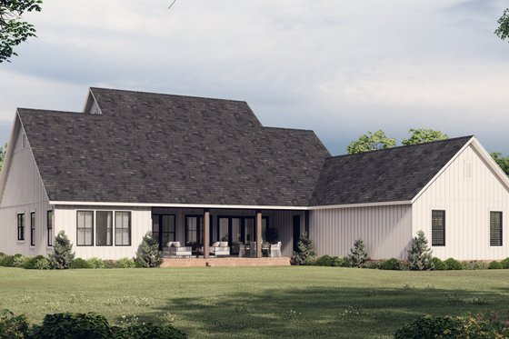 Exterior - Rear Elevation for Farmhouse House Plan #430-260 - 4 bed, 3.5 bath