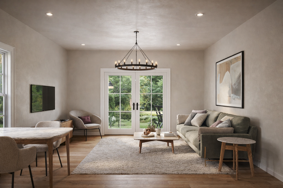 Interior - Family Room for Farmhouse House Plan #1117-41 - 1 bed, 1 bath