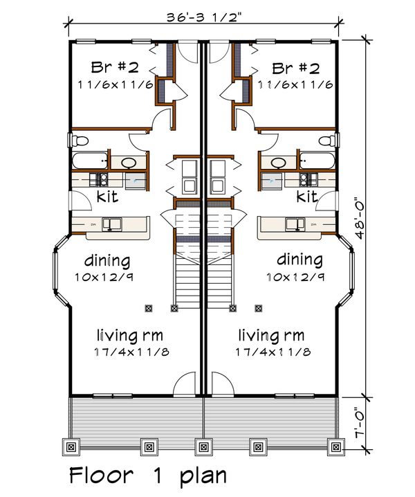 Dream House Plan - Craftsman Floor Plan - Main Floor Plan #79-249