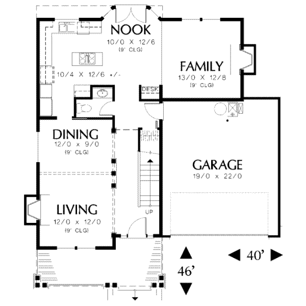 House Plan Design - Traditional Floor Plan - Main Floor Plan #48-171