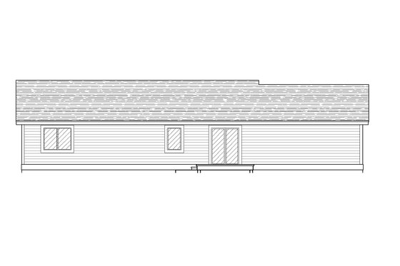 Exterior - Rear Elevation for Craftsman House Plan #112-266 - 3 bed, 2 bath