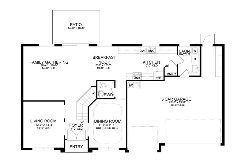 House Plan Design - Floor Plan - Main Floor for Traditional House Plan #1058-199 - 4 bed, 3.5 bath