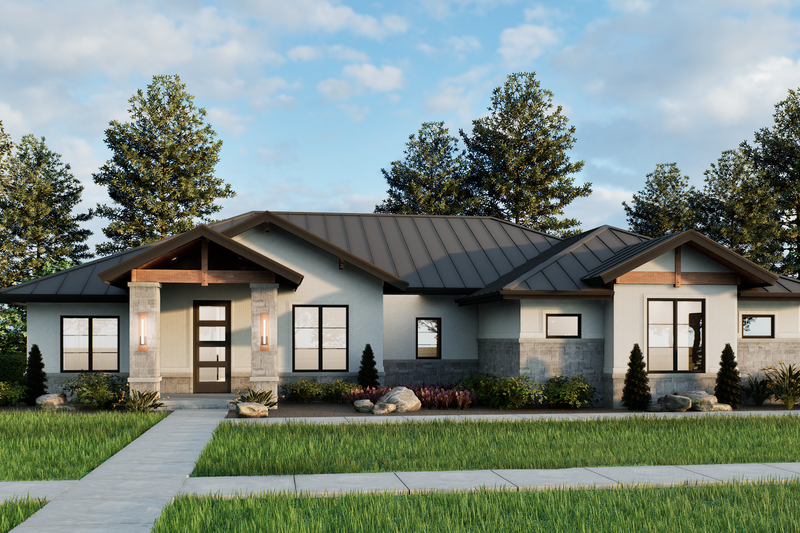 Home Plan - Craftsman Exterior - Front Elevation Plan #1093-6