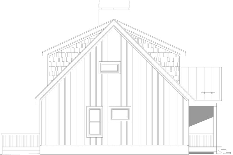 Dream House Plan - Exterior - Other Elevation for Farmhouse House Plan #932-1099 - 3 bed, 2.5 bath
