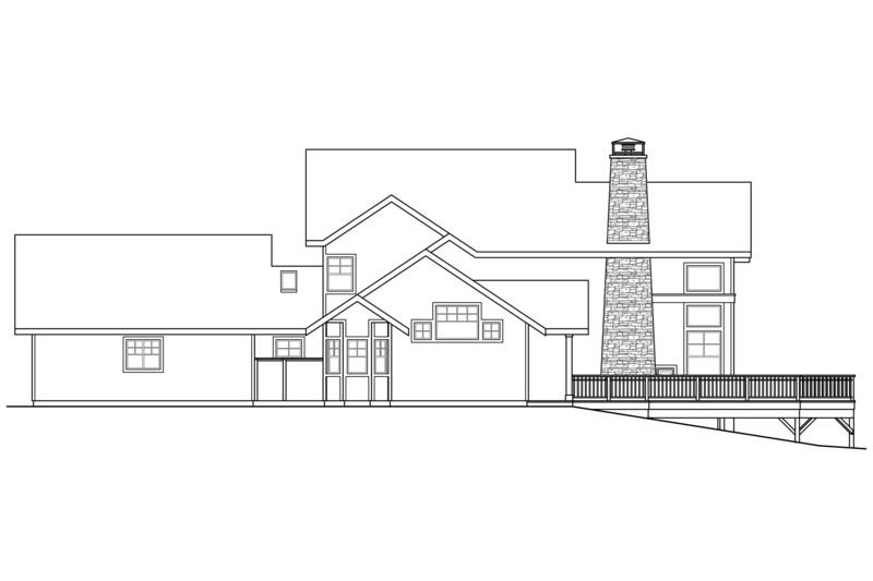 Dream House Plan - Exterior - Rear Elevation for Craftsman House Plan #124-680 - 3 bed, 2.5 bath