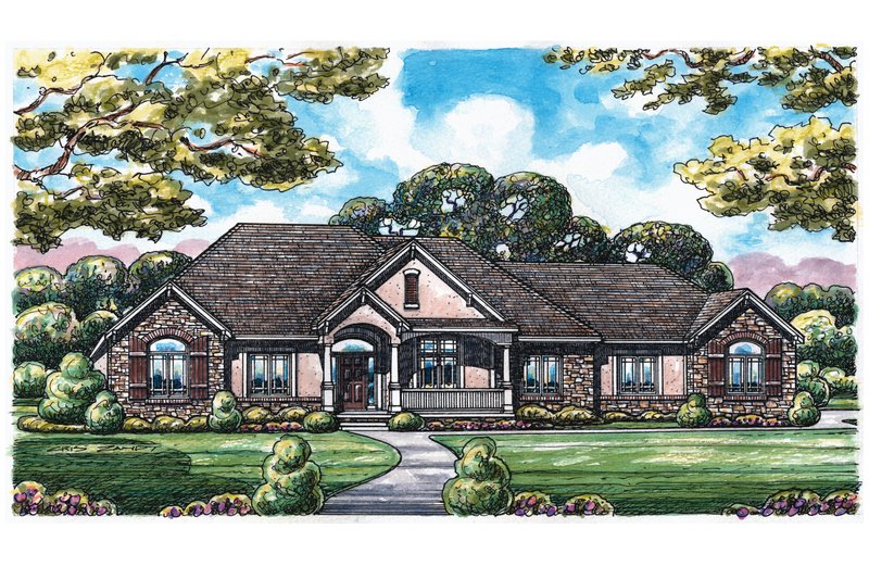 Dream House Plan - European Exterior - Front Elevation Plan #20-1820