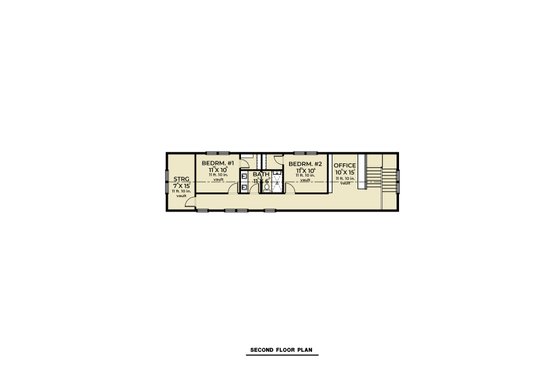 Floor Plan - Upper Floor for Farmhouse House Plan #1070-110 - 3 bed, 2.5 bath