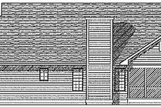 Exterior - Rear Elevation for Traditional House Plan #70-182 - 3 bed, 2.5 bath