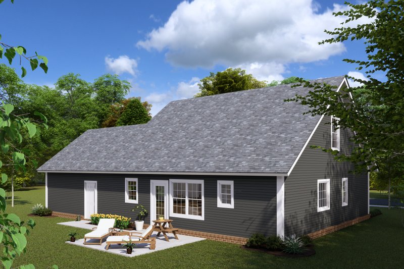 Home Plan - Exterior - Rear Elevation for Cottage House Plan #513-3 - 3 bed, 2.5 bath