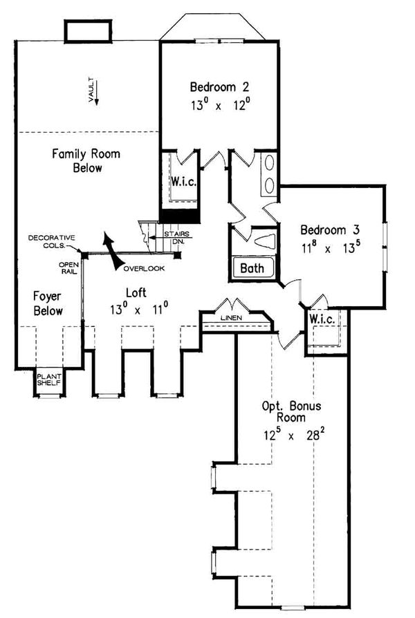 Home Plan - Country Floor Plan - Upper Floor Plan #927-16