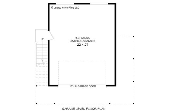Floor Plan - Main Floor for Contemporary House Plan #932-749 - 1 bed, 1 bath