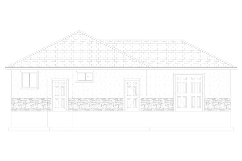 House Plan Design - Exterior - Other Elevation 4 for Traditional House Plan #1060-136, 1 bath