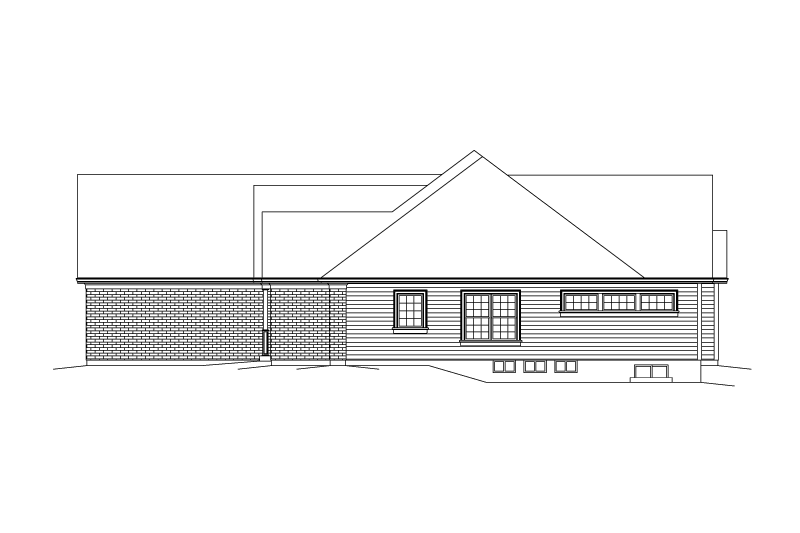 Home Plan - Exterior - Other Elevation 1 for Ranch House Plan #57-621 - 3 bed, 3.5 bath