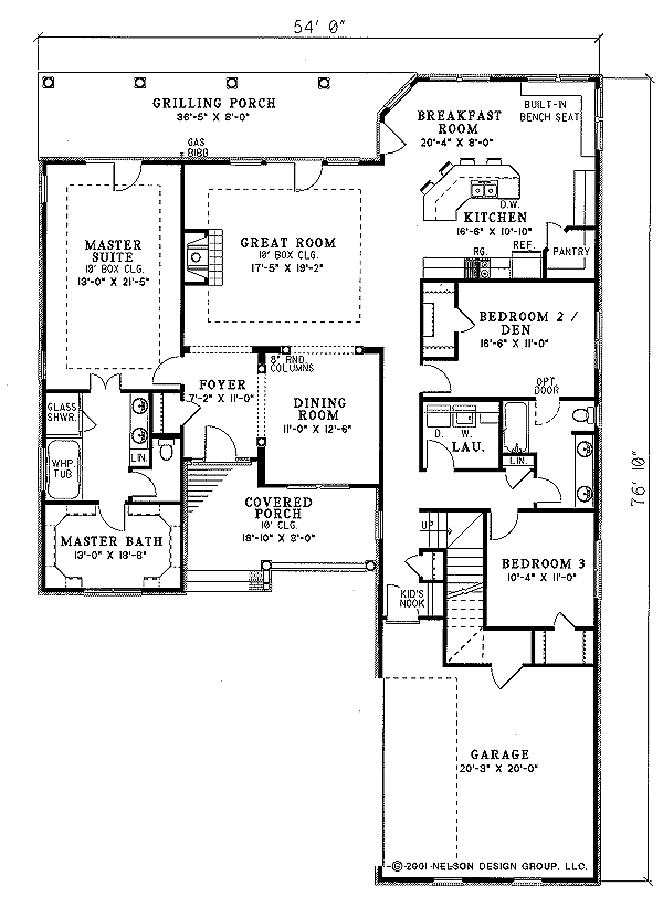 Traditional Floor Plan - Main Floor Plan #17-1122