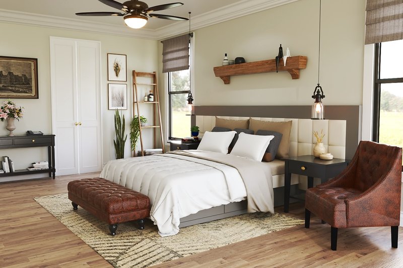 Home Plan - Interior - Master Bedroom for Country House Plan #54-566 - 5 bed, 4 bath