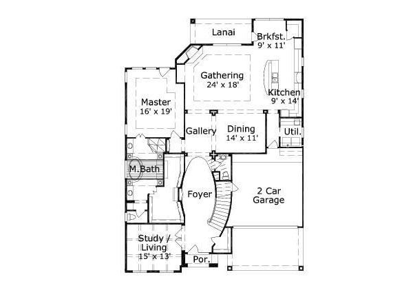 European Floor Plan - Main Floor Plan #411-518