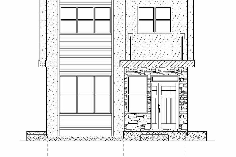 Dream House Plan - Exterior - Rear Elevation for Modern House Plan #126-171 - 3 bed, 1.5 bath