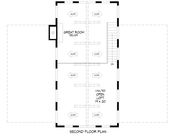 Barndominium Floor Plan - Upper Floor Plan #932-1132