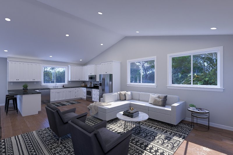 Architectural House Design - Interior - Family Room for Farmhouse House Plan #1060-350 - 2 bed, 1 bath