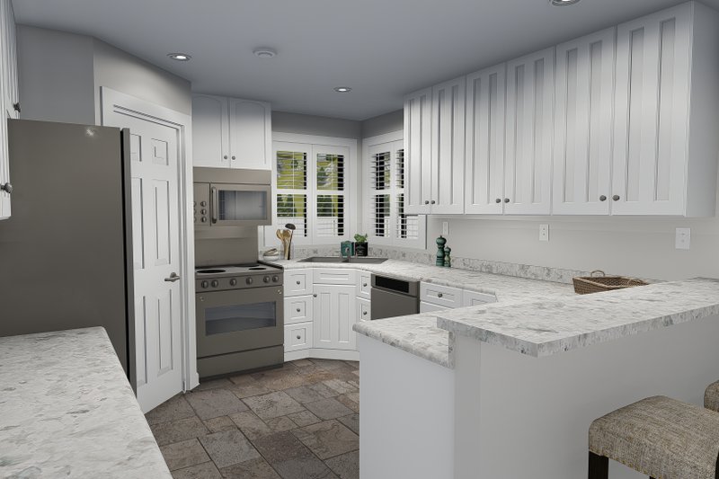 Architectural House Design - Interior - Kitchen for Traditional House Plan #1060-25 - 6 bed, 3.5 bath