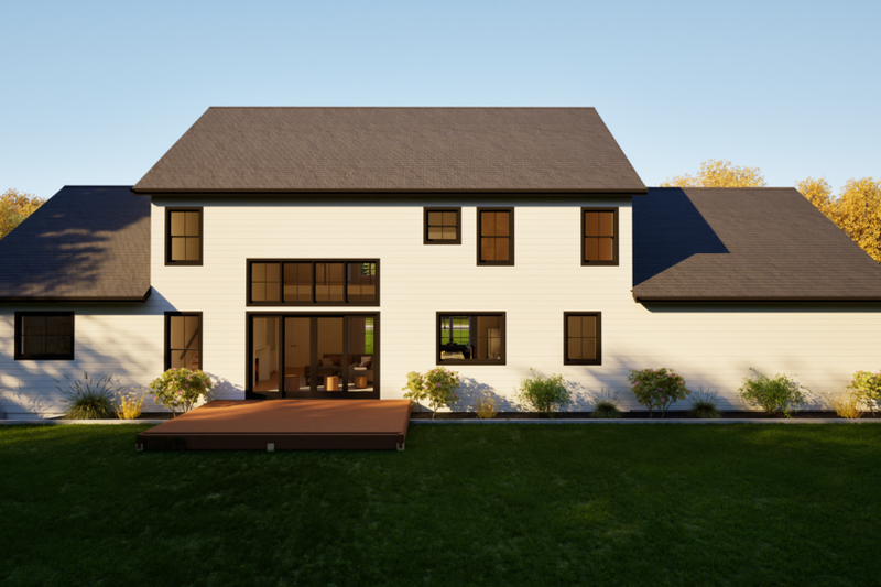 Architectural House Design - Exterior - Rear Elevation for Contemporary House Plan #1116-10 - 4 bed, 3.5 bath