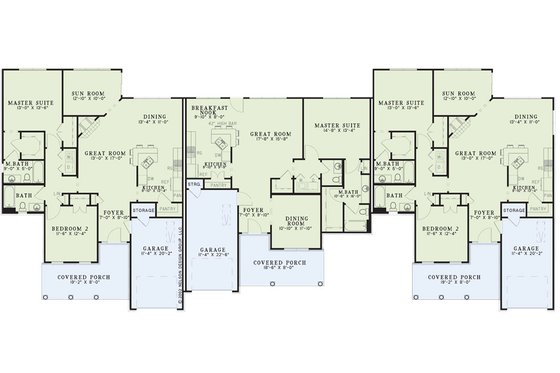 Exterior - Front Elevation 4 for Traditional House Plan #17-550 - 2 bed, 2 bath