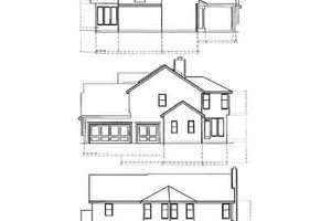 Exterior - Rear Elevation for Traditional House Plan #67-277 - 4 bed, 4 bath