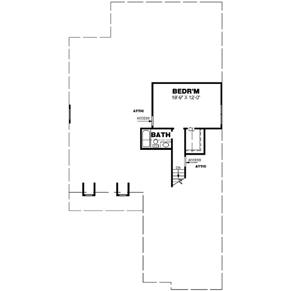 Colonial Floor Plan - Upper Floor Plan #34-189