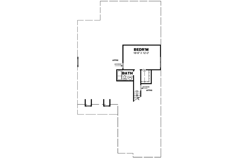 Architectural House Design - Floor Plan - Upper Floor for Colonial House Plan #34-189 - 4 bed, 3 bath