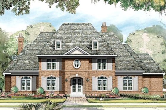 Exterior - Front Elevation for Traditional House Plan #424-221 - 4 bed, 5 bath