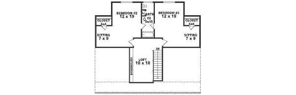 Country Floor Plan - Upper Floor Plan #81-497