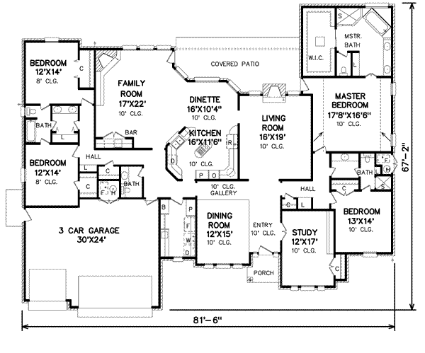 Traditional Floor Plan - Main Floor Plan #65-155