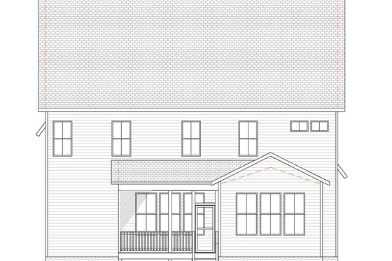 Exterior - Rear Elevation for Country House Plan #1080-11 - 5 bed, 4.5 bath