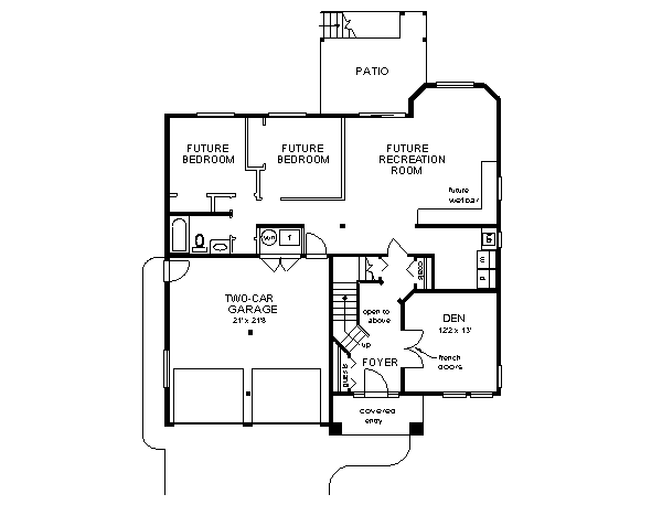 European Floor Plan - Main Floor Plan #18-264