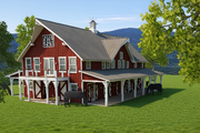 Barndominium Style House Plan - 3 Beds 2.5 Baths 2590 Sq/Ft Plan #921-31 Exterior 