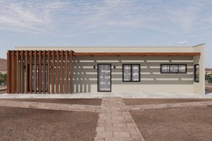 Exterior - Other Elevation 1 for Contemporary House Plan #1106-42 - 2 bed, 2 bath